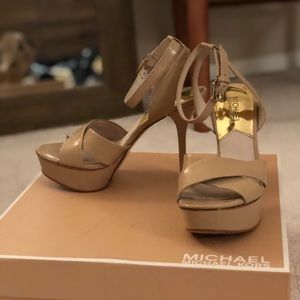 Michael Kors Nude Sandal Platform Heels